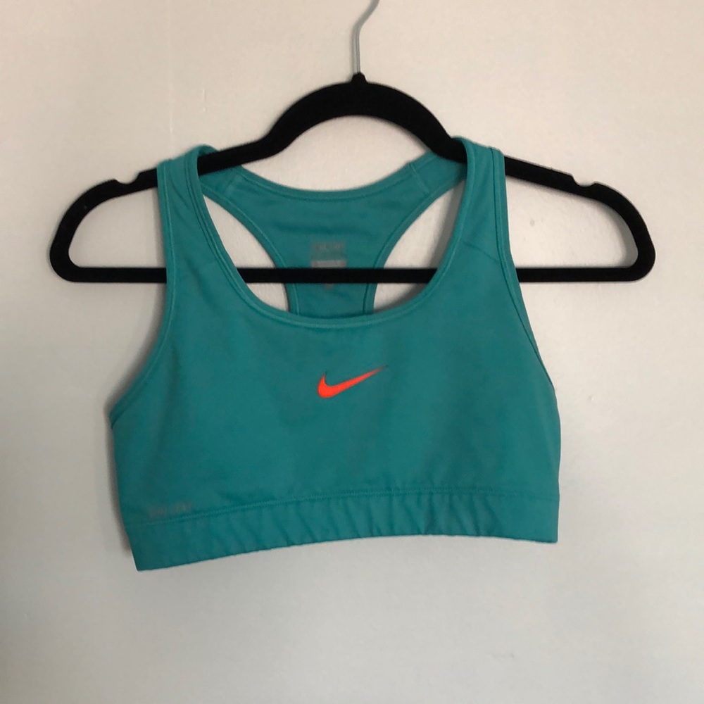 Aqua Nike Sports Bra - Size Medium